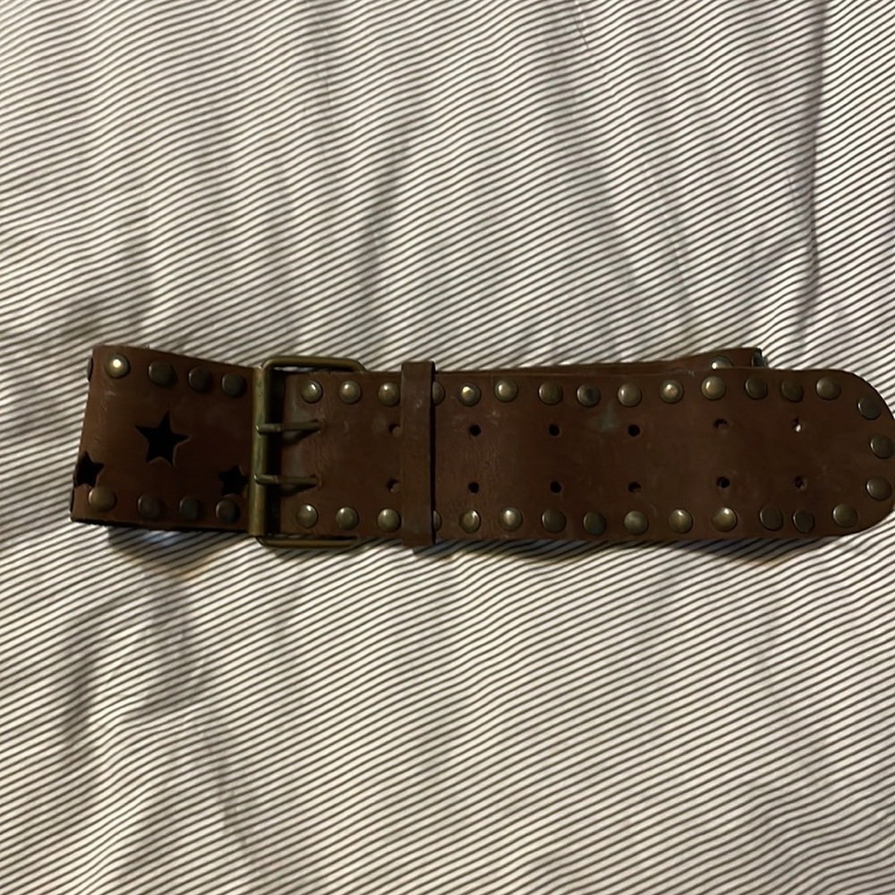 Brown Studded Women's Belt